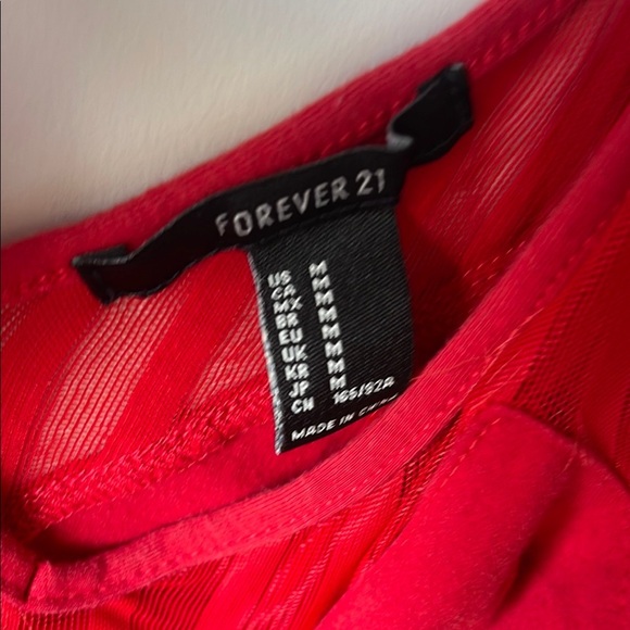 💙BOGO💙 Forever 21 Red V-Neck Bodysuit Medium - Picture 3 of 3